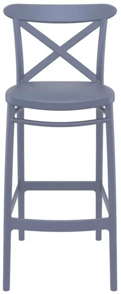 Compamia Cross Bar Stool Dark Gray