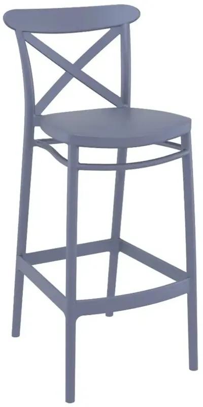 Compamia Cross Bar Stool Dark Gray