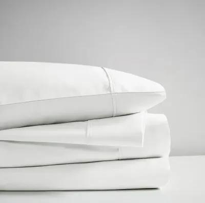 MADISON PARK CALIFORNIA KING WHITE 600 THREAD COUNT 100% PIMA COTTON SATEEN SHEET SET