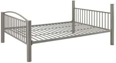 HEAVY METAL PEWTER FULL OVER FULL BUNK BED