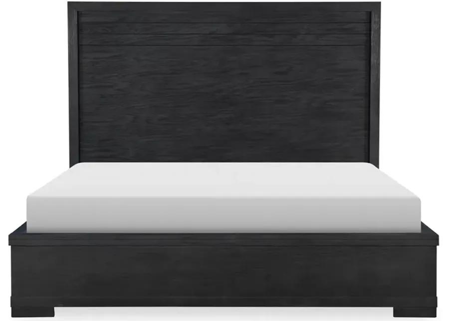 COMPLETE PANEL BED QUEEN DARK OAK FINISH - WESTWOOD DARK