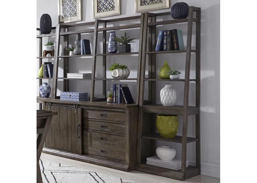 LEANING BOOKCASE - STONE BROOK