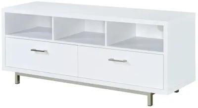 Coaster Casey 2-Drawer Engineered Wood 60 Inch TV Stand White