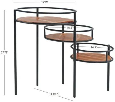 Powell Collis 3-Tiered Plant Stand Side Table