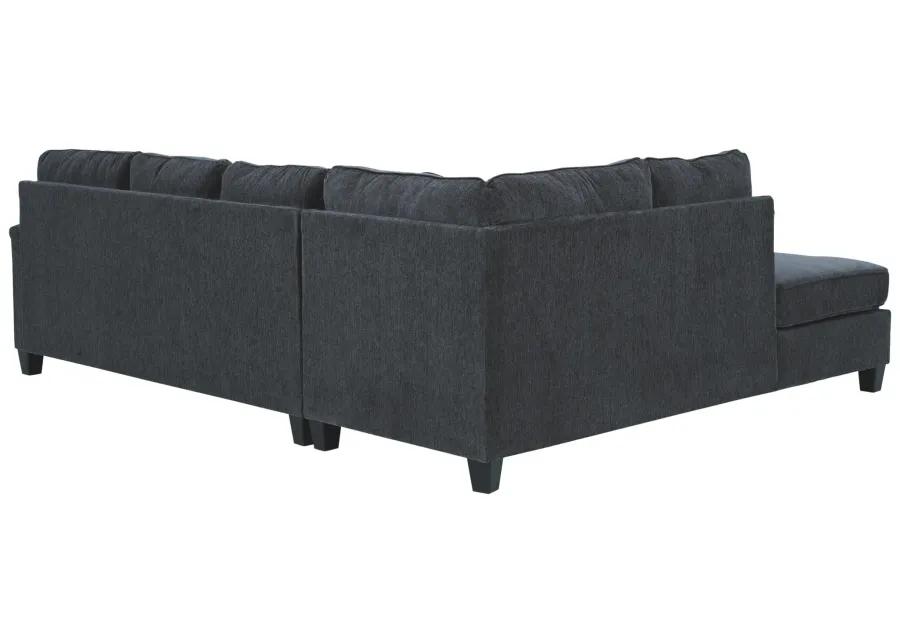 ABINGER 2-PIECE SLEEPER SECTIONAL WITH CHAISE SMOKE SIGNATURE DESIGN