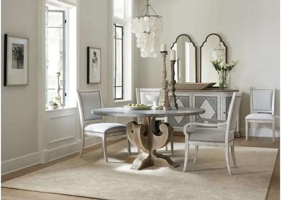 BOHEME ASCENSION 60 INCH ZINC ROUND DINING TABLE