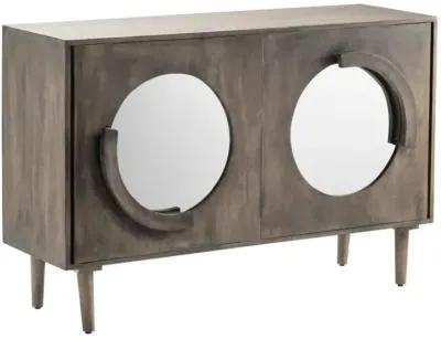 Crestview Hillcrest Taupe Mango Wood Cabinet