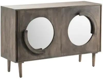 Crestview Hillcrest Taupe Mango Wood Cabinet