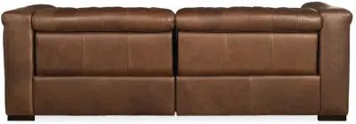 Hooker Furniture Savion Saddlebag Lodge Leather Sofa with Power Reclining Power Headrest