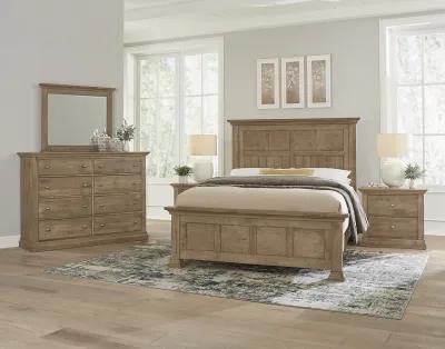 Vaughan-Bassett Carlisle Warm Natural Window Pane King Headboard