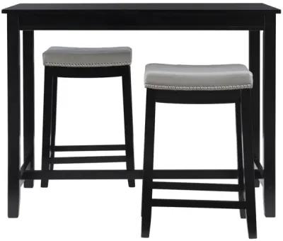 Claridge 3-Piece Counter Set - Black Grey