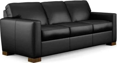 Flexsteel Bryant Black Leather Sofa