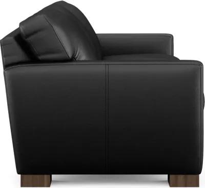 Flexsteel Bryant Black Leather Sofa