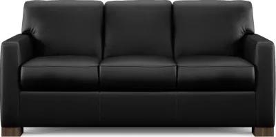 Flexsteel Bryant Black Leather Sofa