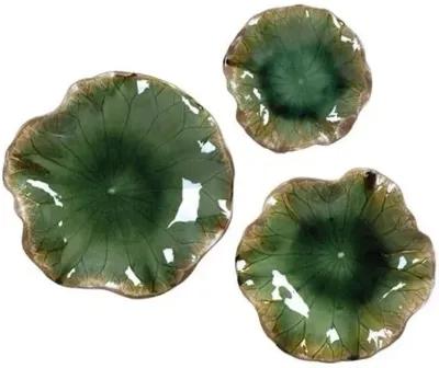 Uttermost Abella Green Ceramic Wall Decor Set of 3