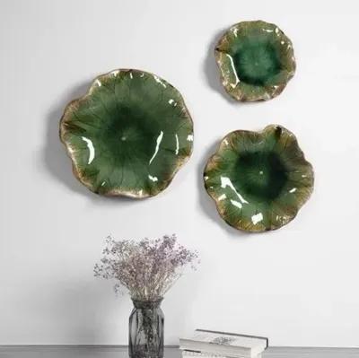 Uttermost Abella Green Ceramic Wall Decor Set of 3