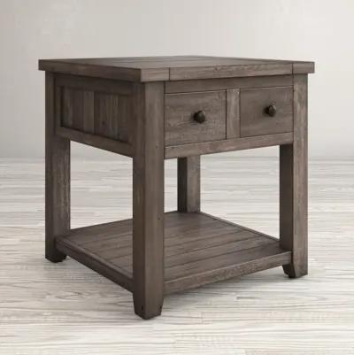 MADISON COUNTY END TABLE BARNWOOD