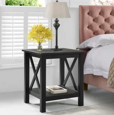 Linon Davis End Table Black