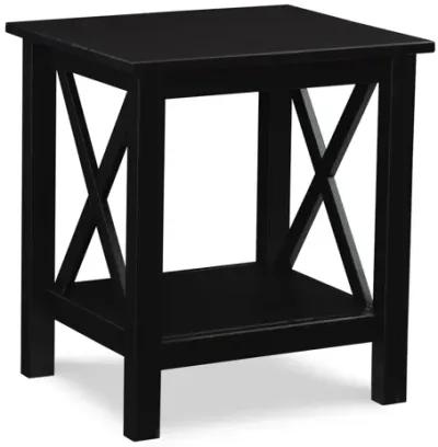 Linon Davis End Table Black