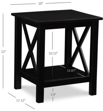 Linon Davis End Table Black