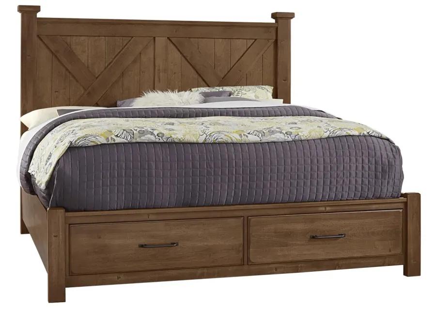 COOL RUSTIC KING X BED HEADBOARD ONLY IN AMBER