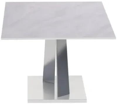 Chintaly Jennifer Contemporary Sintered Stone Top Cocktail Table with Steel Base