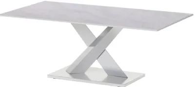 Chintaly Jennifer Contemporary Sintered Stone Top Cocktail Table with Steel Base