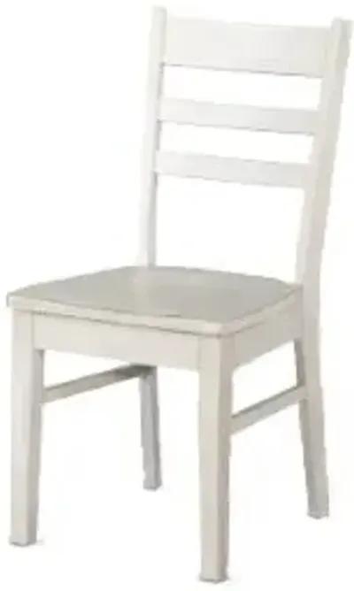 Sunny Designs Bayside Marble White Ladderback Dining Chair