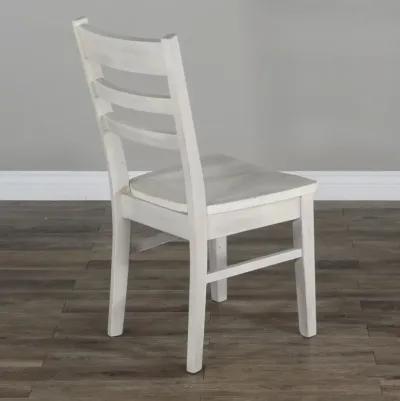 Sunny Designs Bayside Marble White Ladderback Dining Chair