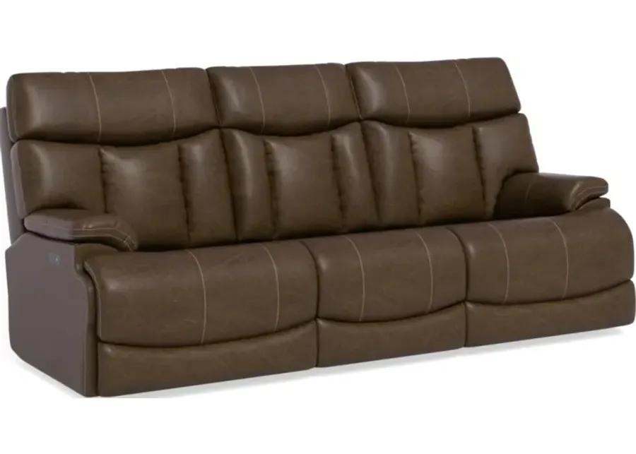 CLIVE BROWN POWER RECLINING SOFA WITH POWER HEADRESTS AND LUMBAR