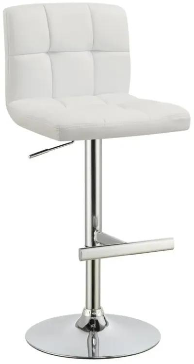 Coaster Lenny Upholstered Adjustable Bar Stool White