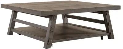 Liberty Furniture Modern Farmhouse Dusty Charcoal Oversized Cocktail Table