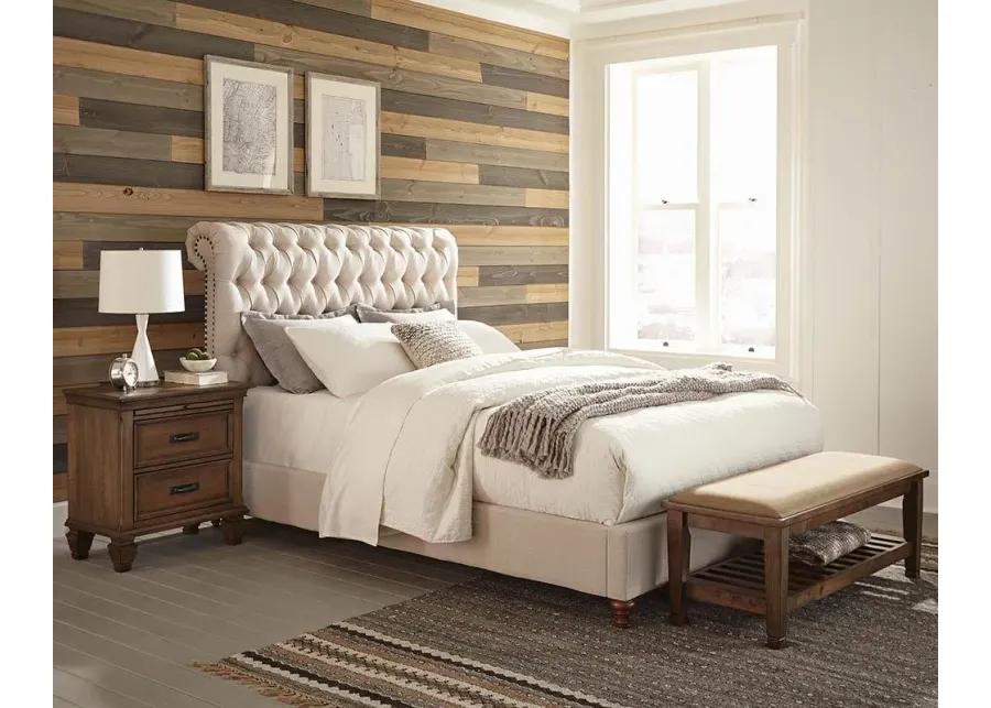 DEVON FULL UPHOLSTERED BED BEIGE