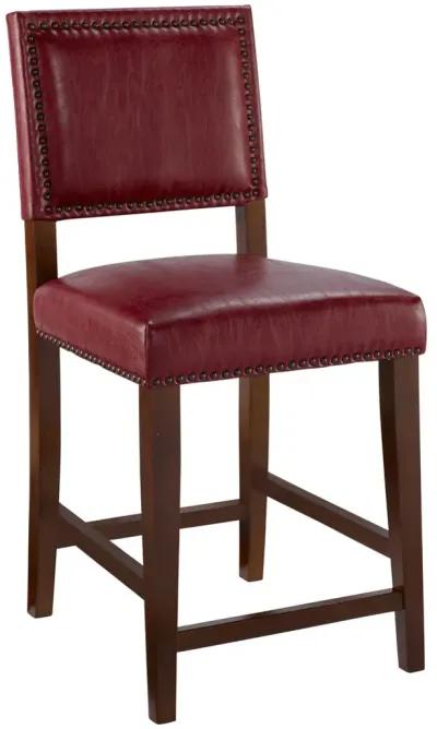 Linon Brook Red Counter Stool