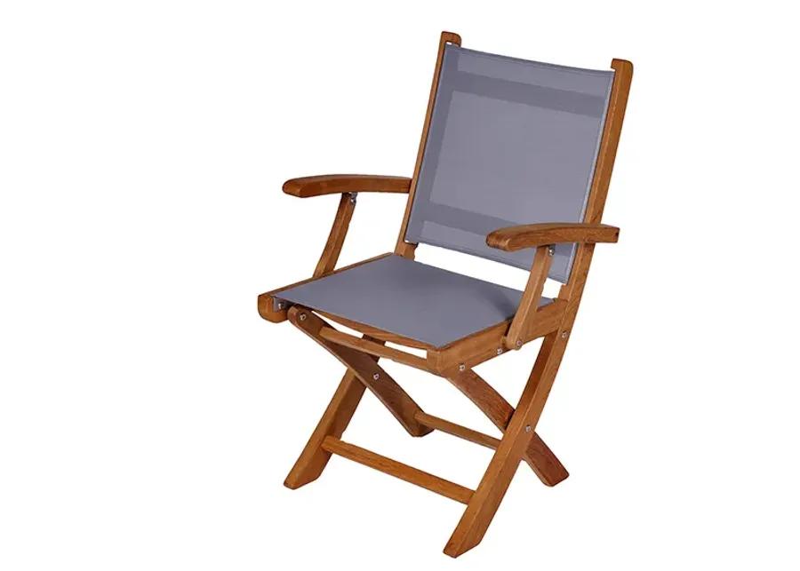 SAILMATE OUTDOOR GRAY SLING FOLDING ARMCHAIR