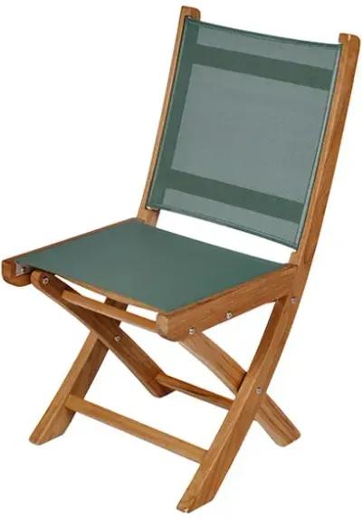 Royal Teak Sailmate Outdoor Moss Sling Folding Side Chair