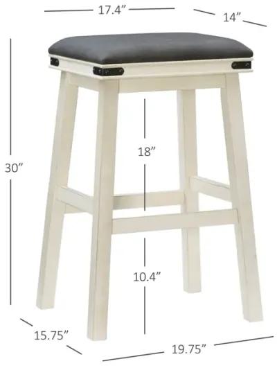 Powell Serrano Bar Stool White