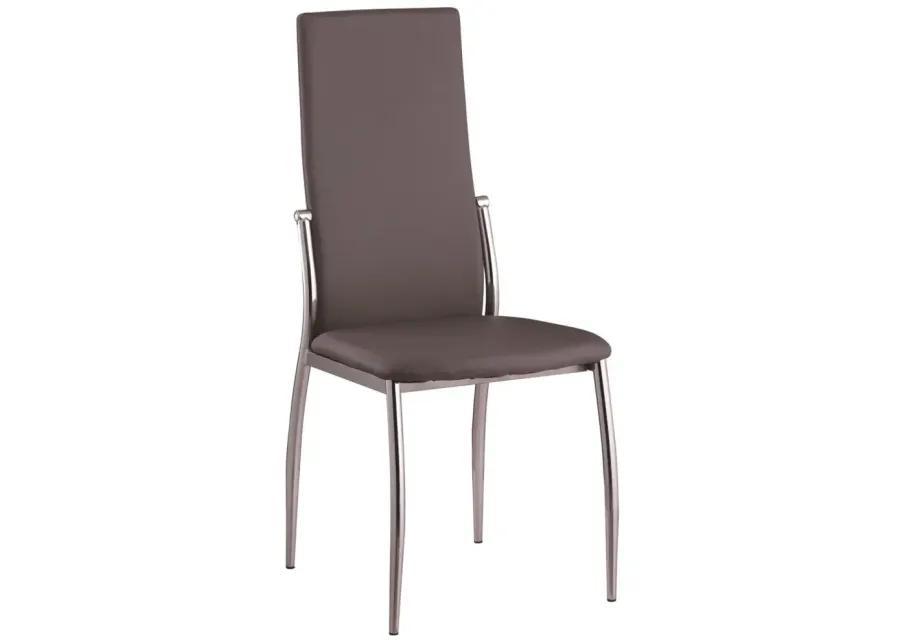 LUNA GREY CONTOUR-BACK SIDE CHAIR