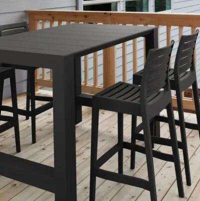 Compamia 5-Piece Vegas Ares Bar Set with Extendable in Black