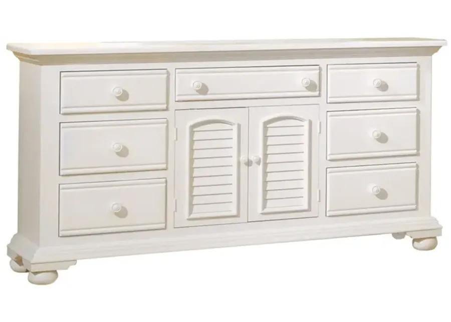 COTTAGE TRADITIONS CLEAN WHITE FINISH WHITE TRIPLE DRESSER