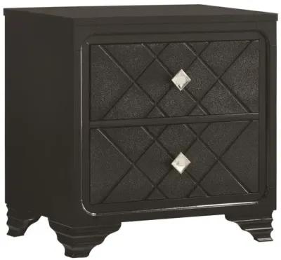 Penelope 2-Drawer Nightstand Midnight Star