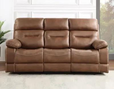 Steve Silver Rudger Manual Reclining Sofa Chestnut