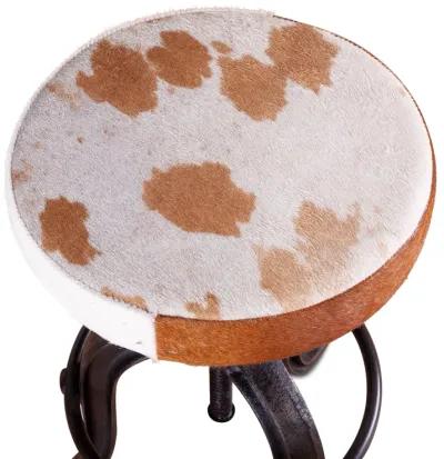 WELLINGTON ADJUSTING BARSTOOL IN NATURAL COWHIDE