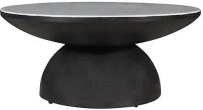 Circularity Round Cocktail Table Black & Marble