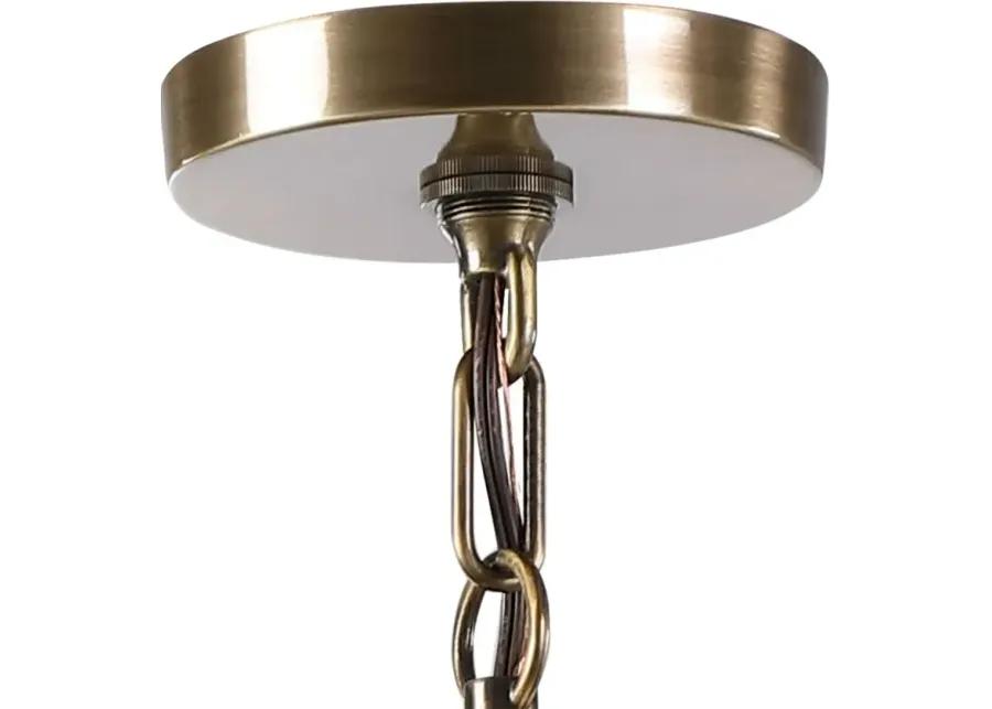 BY KALIZMA HOME MYERS 4-LIGHT ANTIQUE BRASS DRUM PENDANT