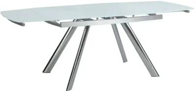 Chintaly Alina Extendable Dining Table with Starphire Glass Top