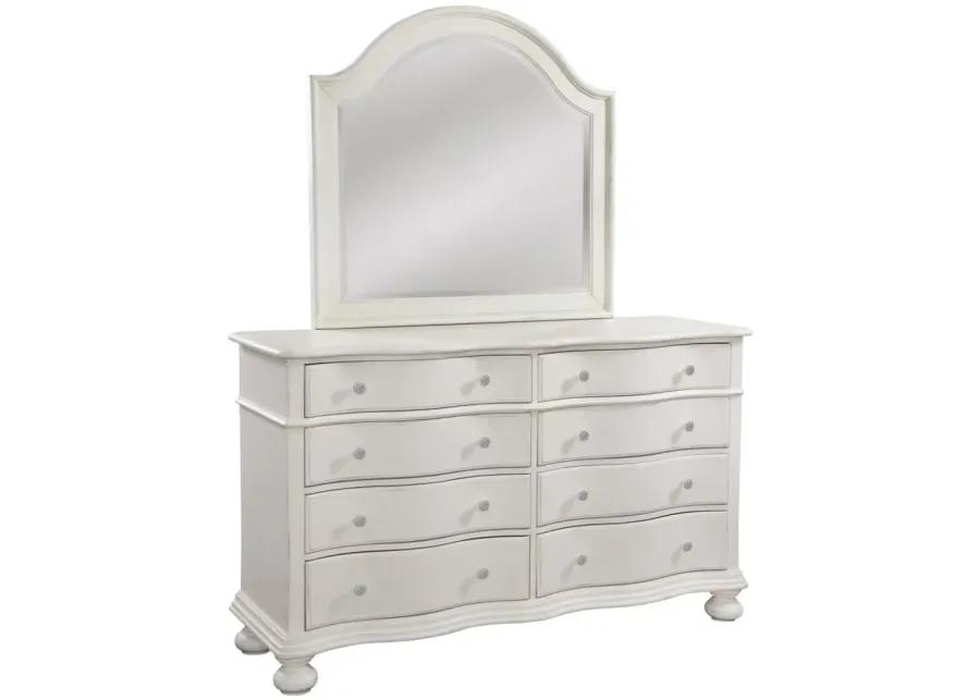 4 PC PANEL BEDROOM SET - QUEEN BED DRESSER MIRROR THREE DRAWER NIGHTSTAND