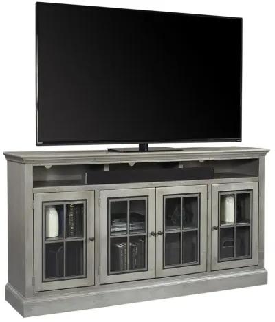 Aspenhome Churchill Smokey Grey 73 Inch Highboy 4-Door TV Console