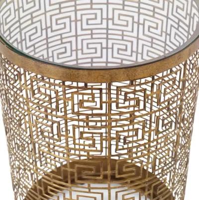 Uttermost Algernon Antiqued Gold Drink Table