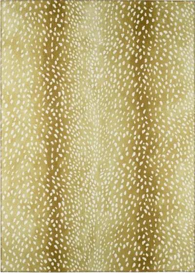 Aurum Spots Luxe Gilded Fawn Designer 5'X8' Area Rug